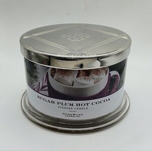 Homeworx Slatkin Sugar Plum Hot Cocoa 3-wick Candle